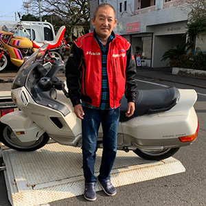 お客様とバイク