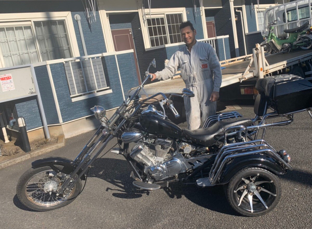 お客様とバイク